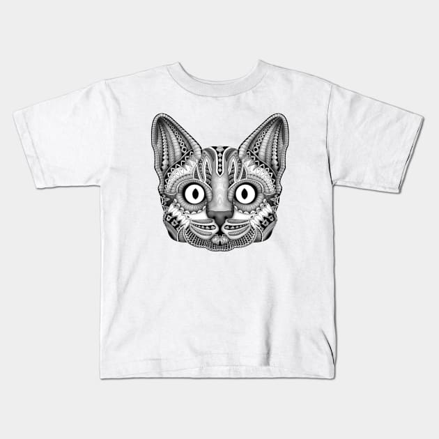 Egypt cat aztec pattern art Kids T-Shirt by Dezigner007